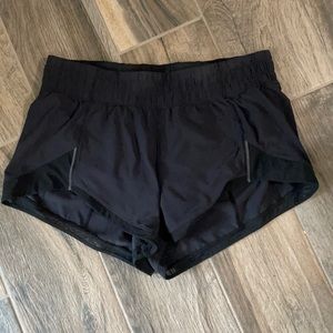 Black lululemon running shorts